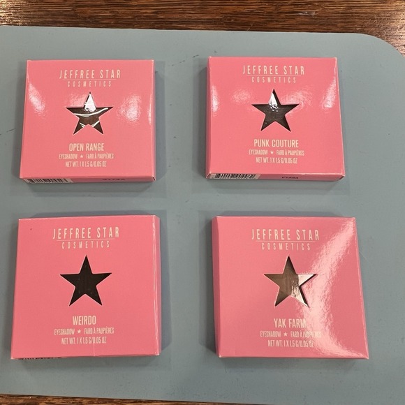 Jeffrey Star Other - jeffree star cosmetics eyeshadow 4Singles Lot 2 Open Range Punk Couture, Weirdo.